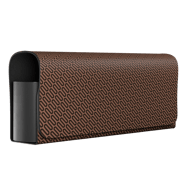 Шкіряний органайзер для пристрою - Коричневий з принтом