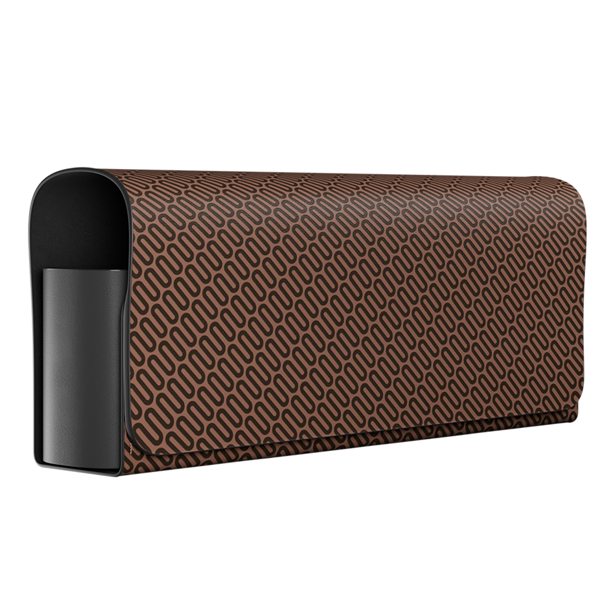 Шкіряний органайзер для пристрою - Коричневий з принтом