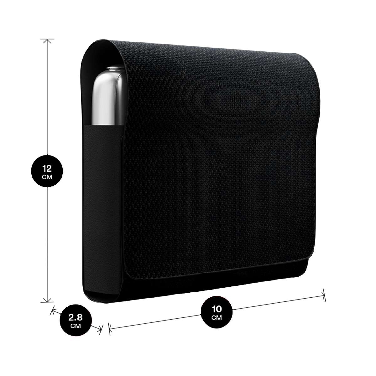 Компактний органайзер Все в одному зі шкіряними вставками - Чорний