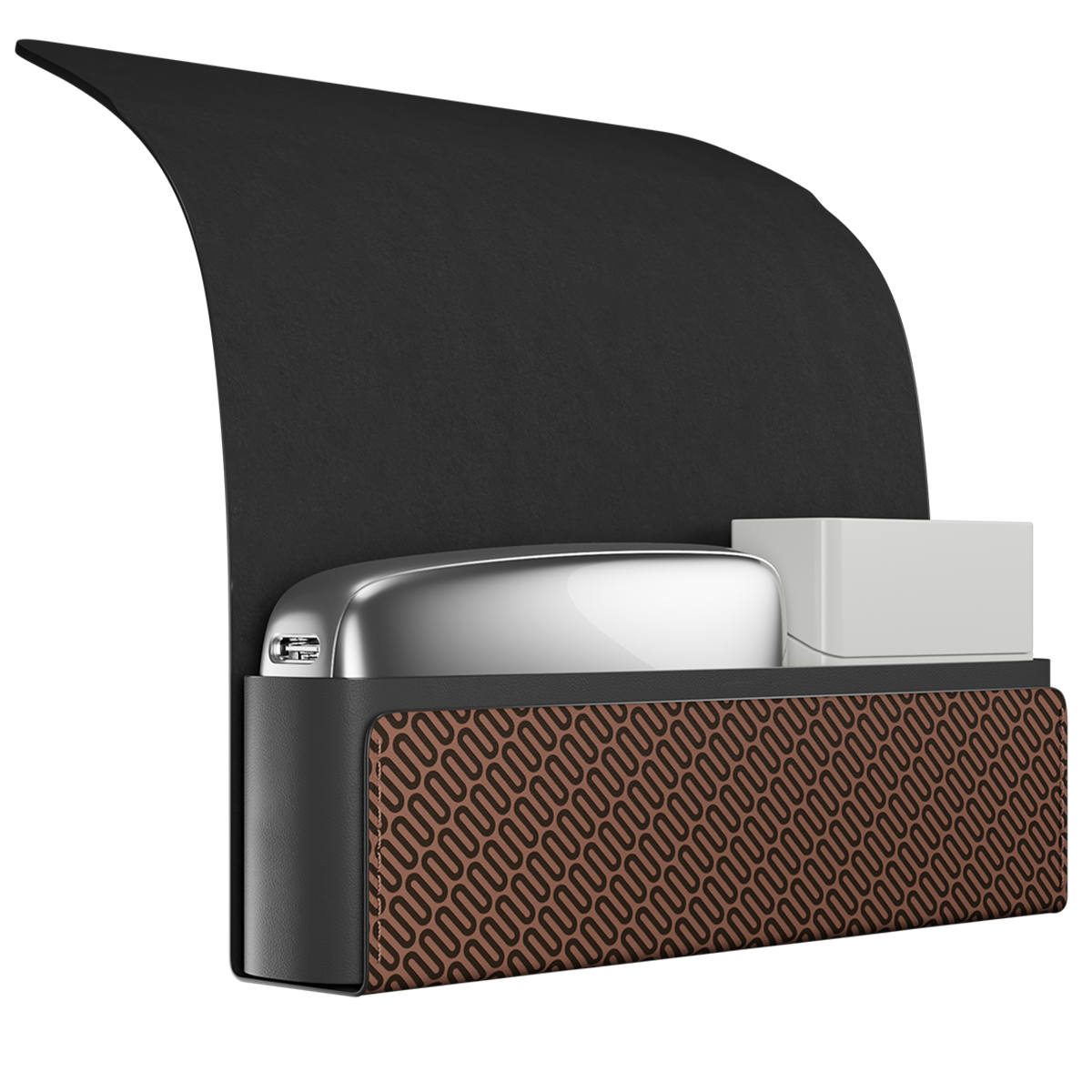 Органайзер для устройства кожаный - Коричневый c принтом