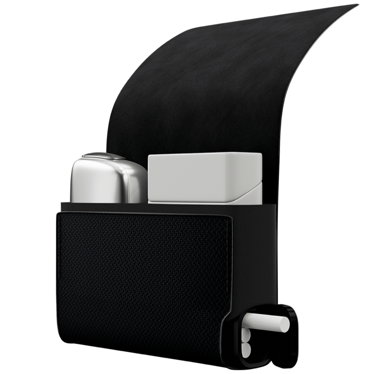 Компактний органайзер Все в одному зі шкіряними вставками - Чорний