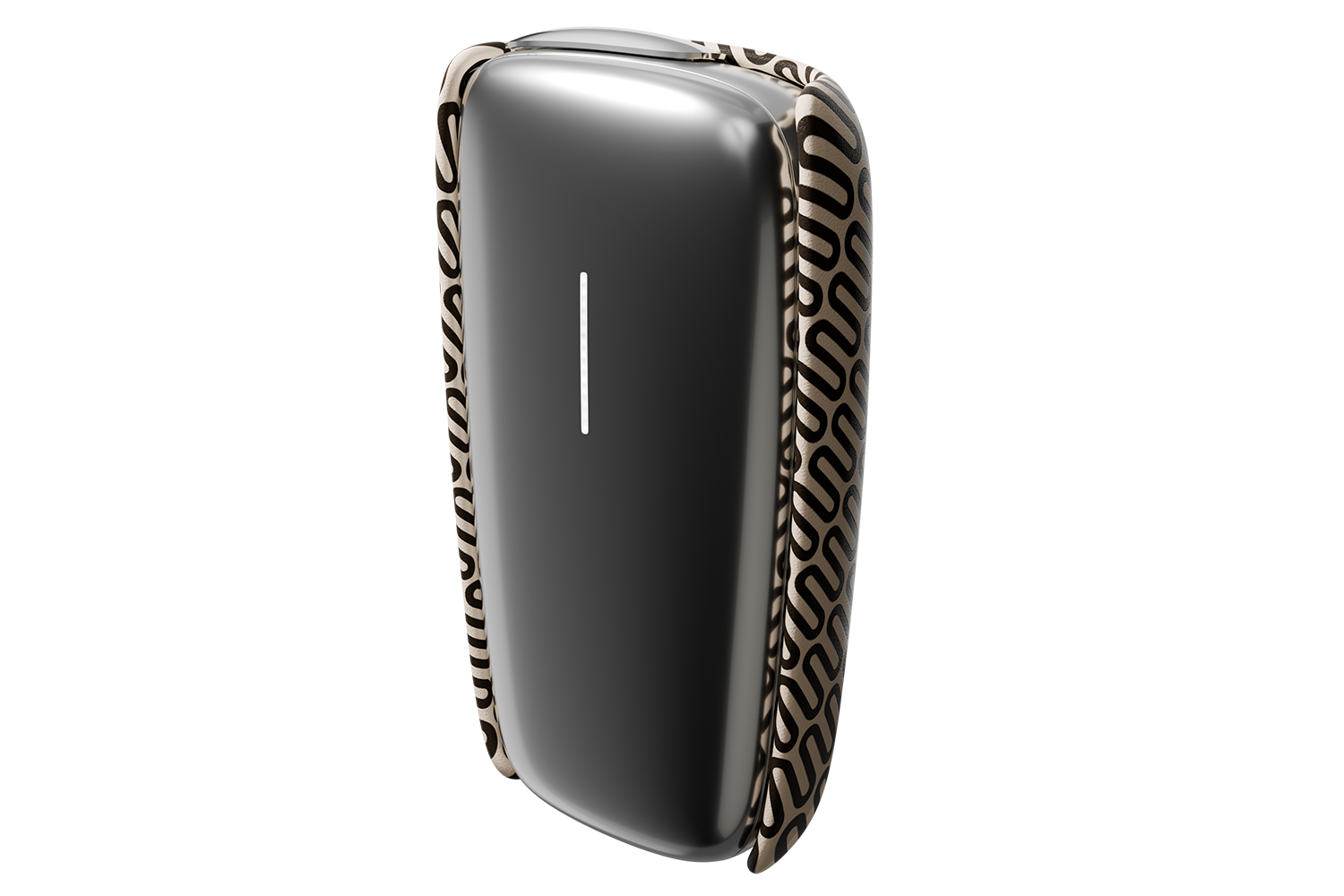 Шкіряний чохол для пристрою - Бежевий з принтом