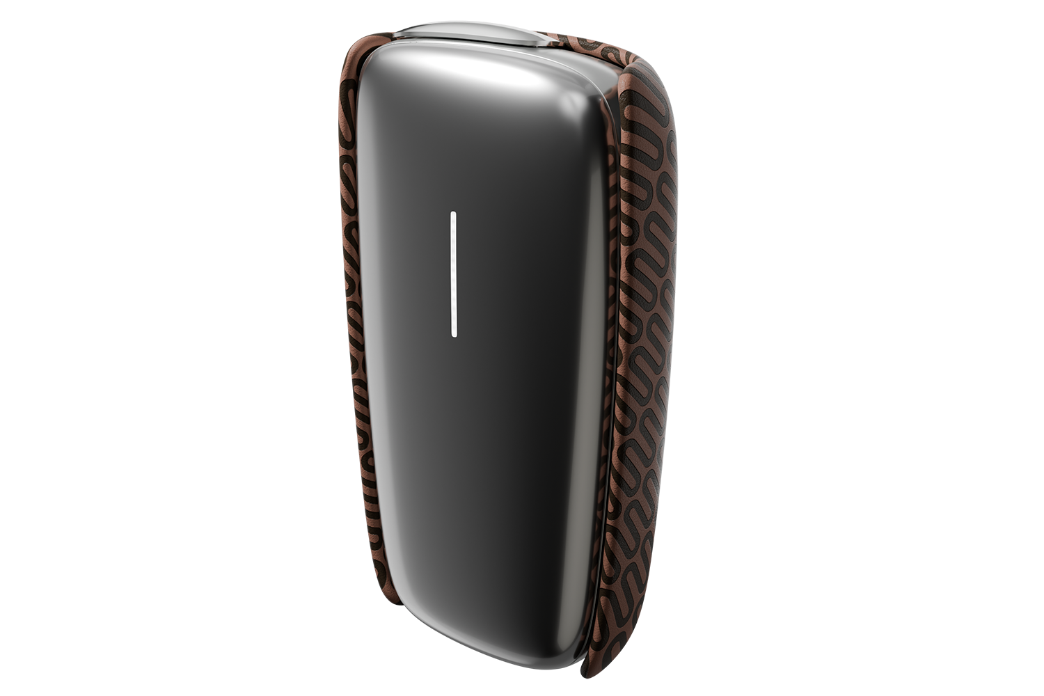 Шкіряний чохол для пристрою - Коричневий з принтом