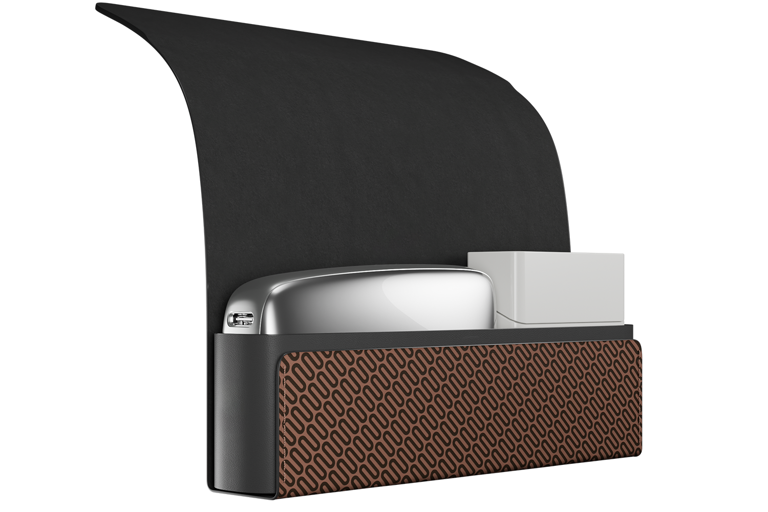 Органайзер для устройства кожаный - Коричневый c принтом