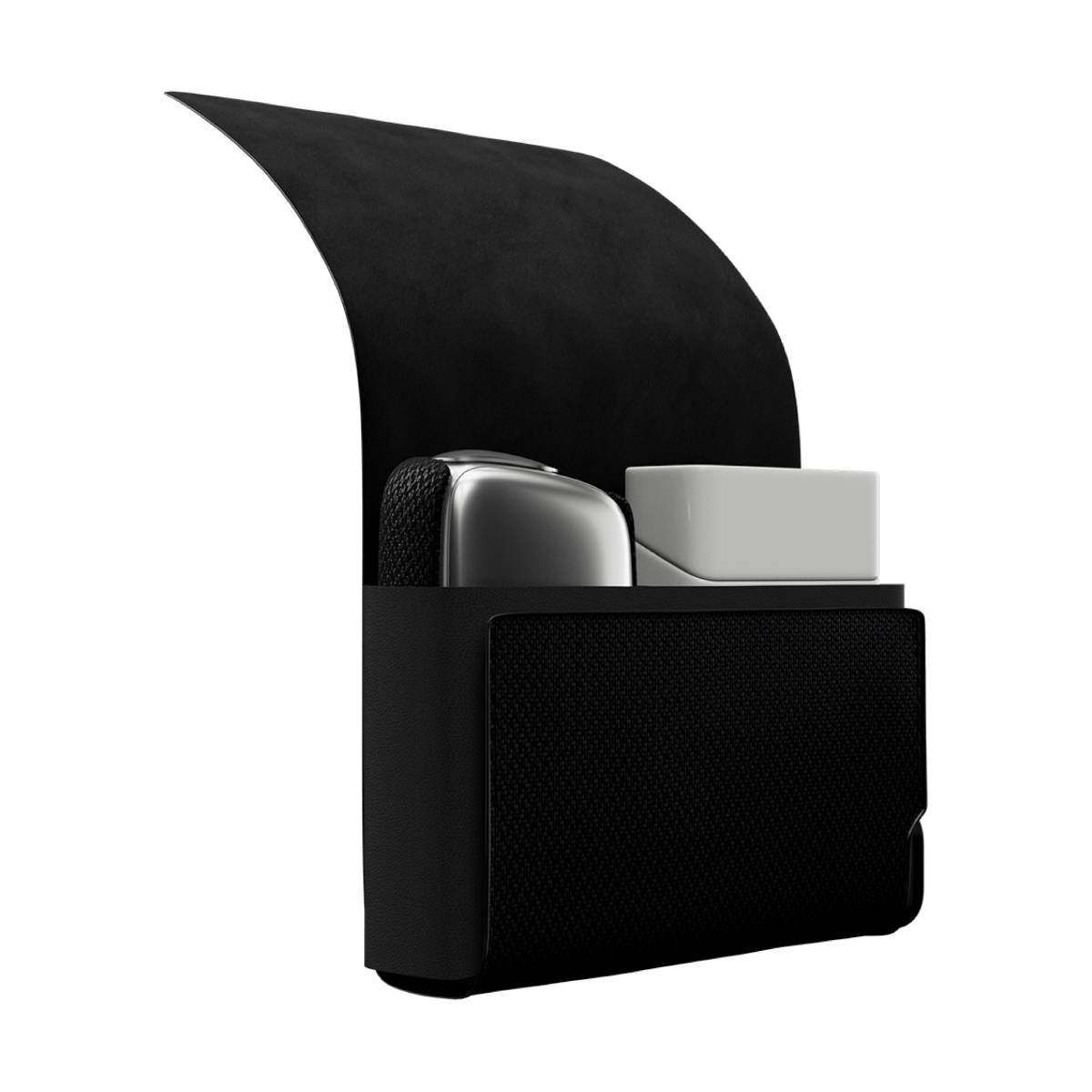 Компактный органайзер Все в одном с кожаными вставками - Черный