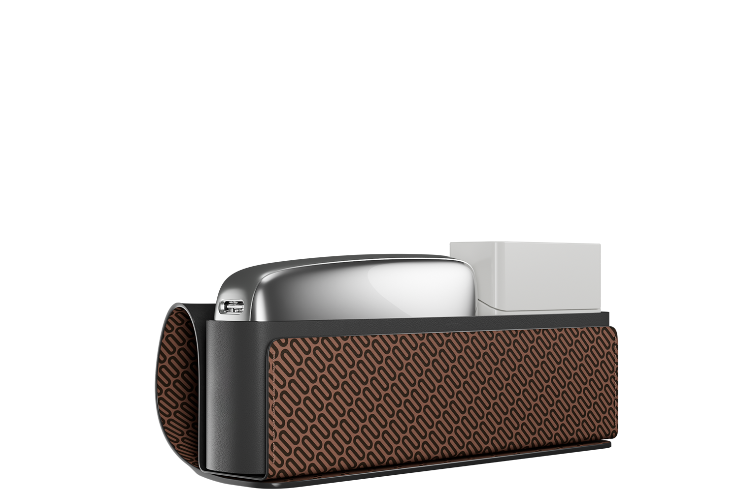 Органайзер для устройства кожаный - Коричневый c принтом