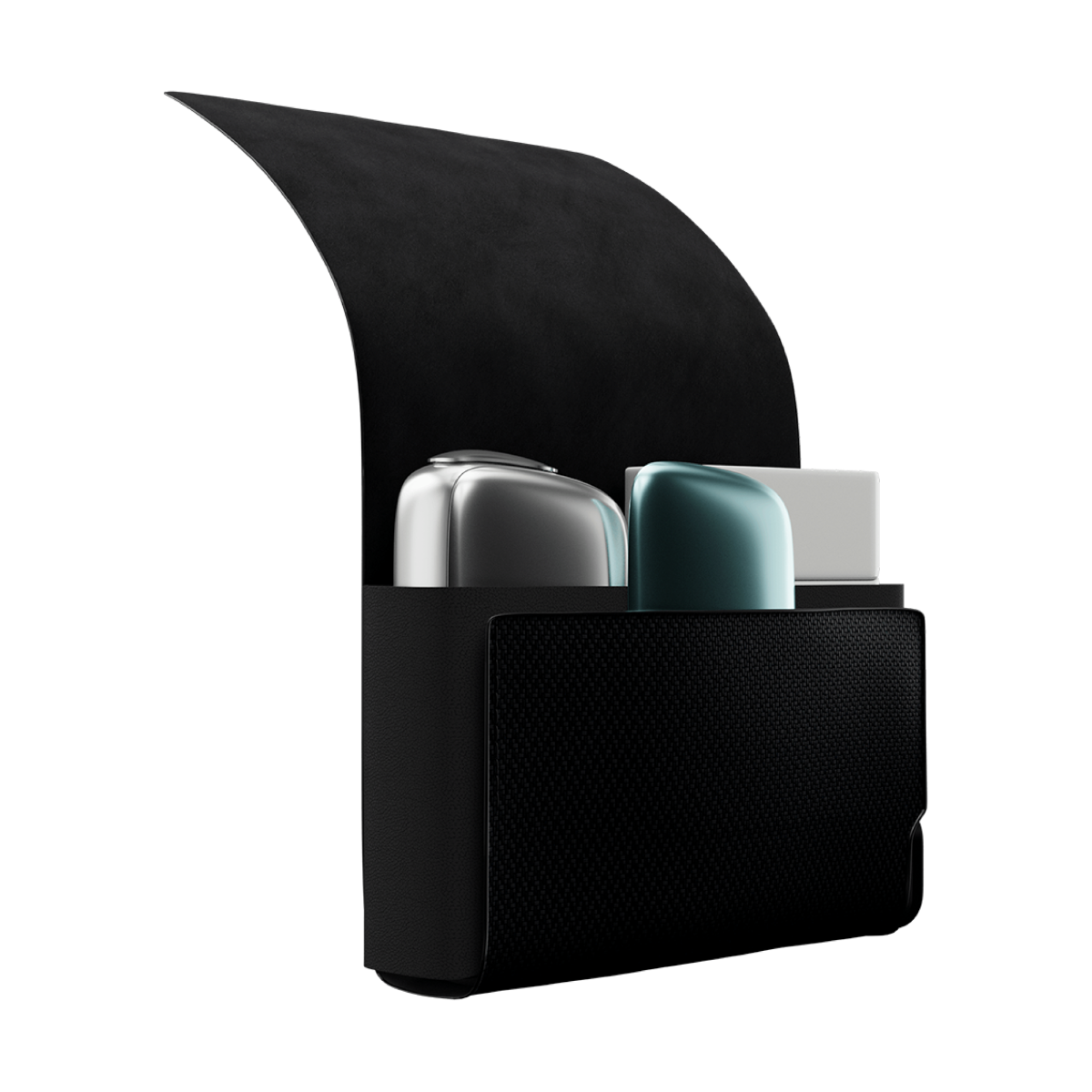 Компактный органайзер Все в одном с кожаными вставками - Черный