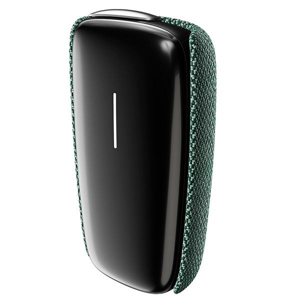 Ploom X Advanced — чохол для пристрою зелений — на пристрої
