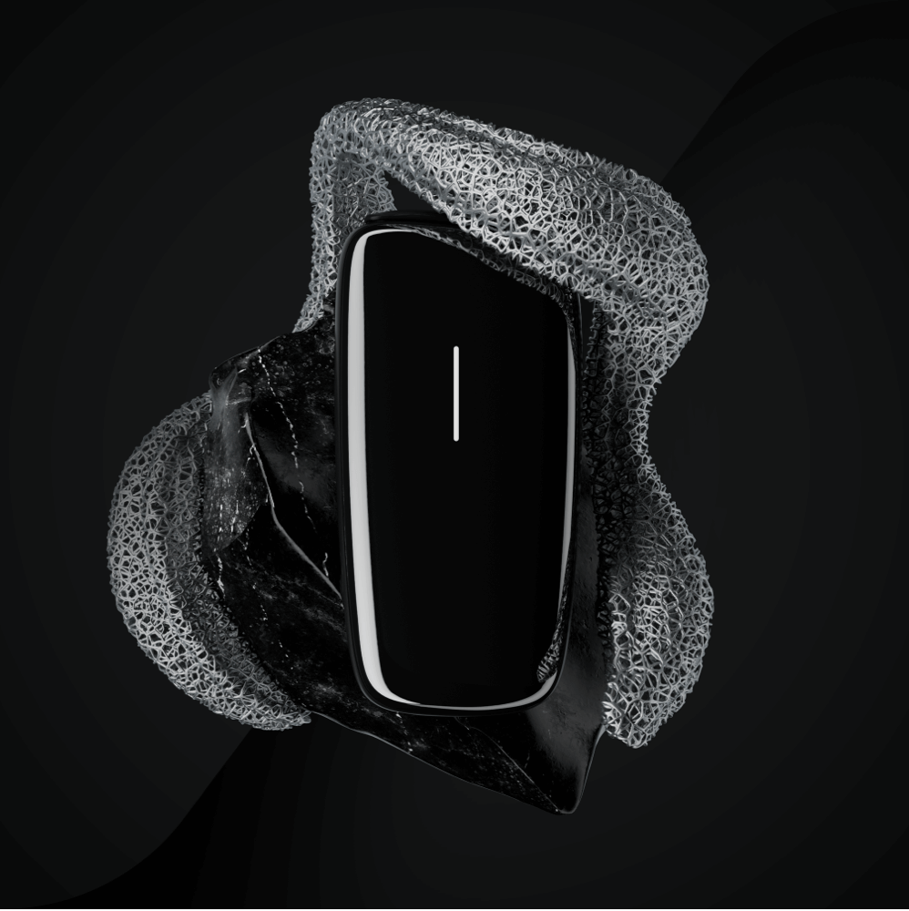 Ploom X Advanced — передня панель чорного кольору — текстура
