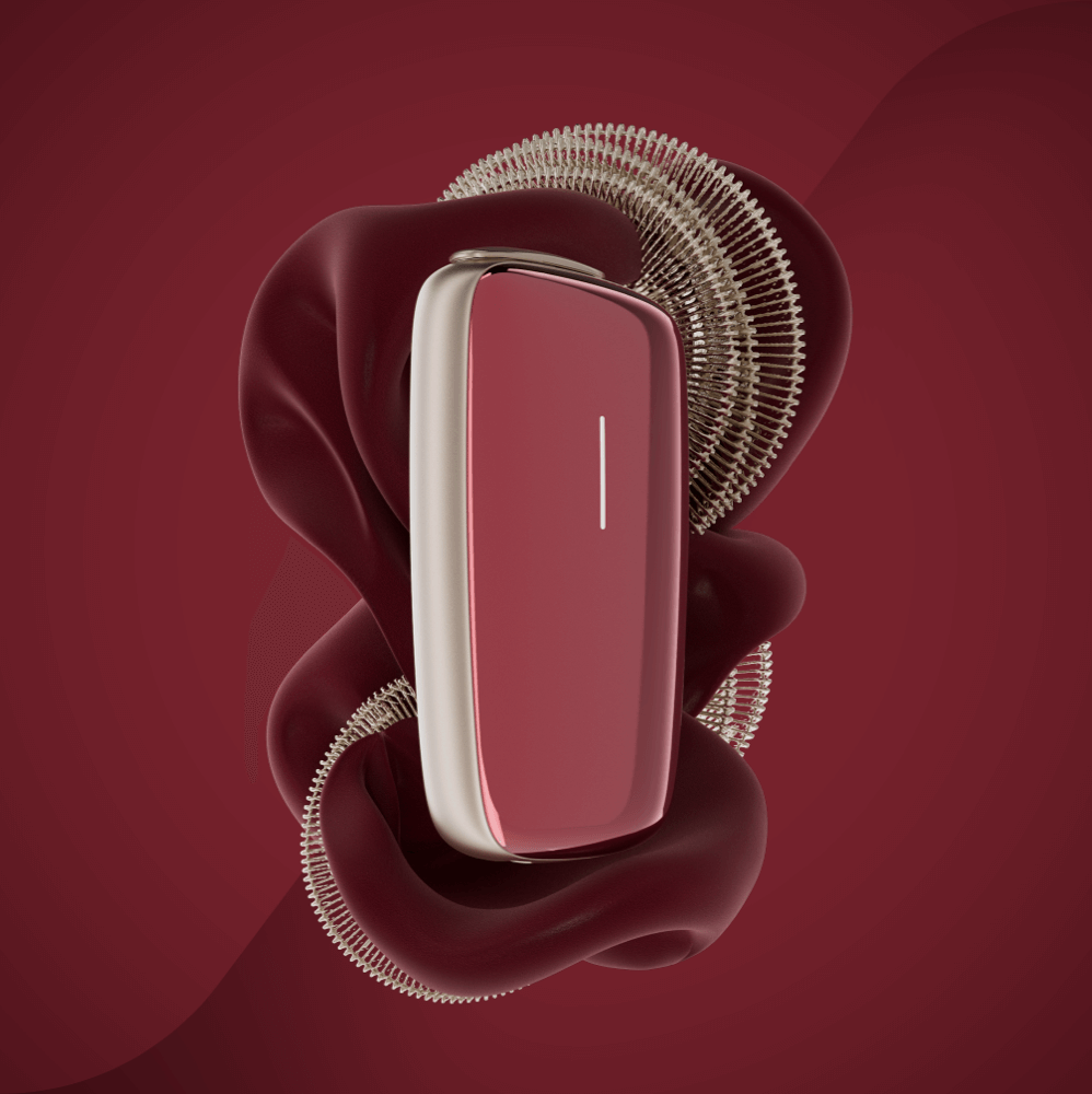 Ploom X Advanced — передня панель кольору червоні сутінки — текстура
