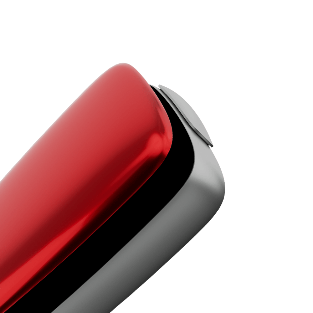 Ploom X Advanced — передня панель кольору червона лава — закрита
